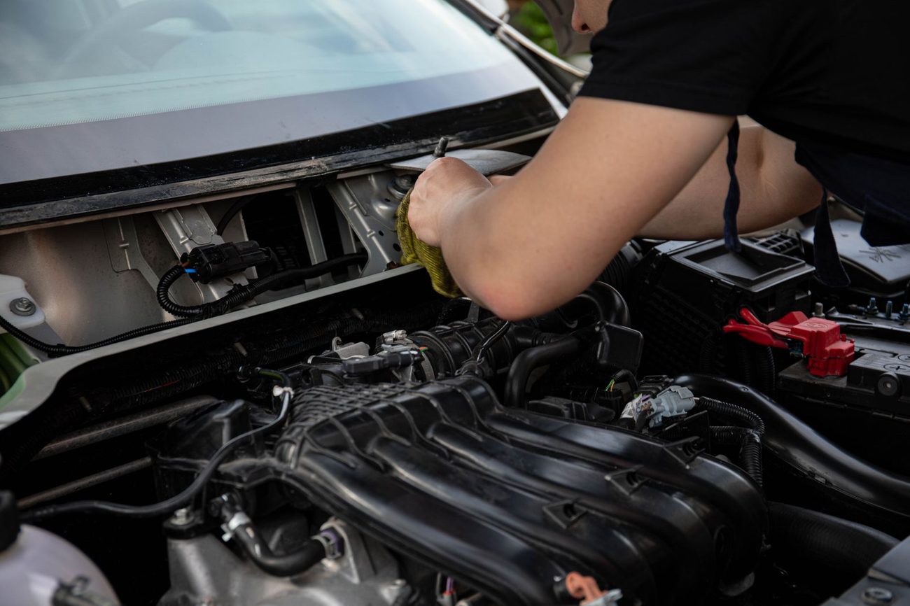 A certified technician at work